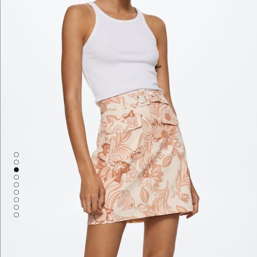 Mango Printed Cotton Skirt